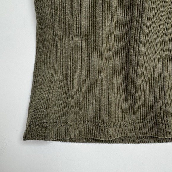BOBEAU Women's‎ Size Medium Ribbed Midi Skirt In Olive Green NWT - Picture 3 of 5